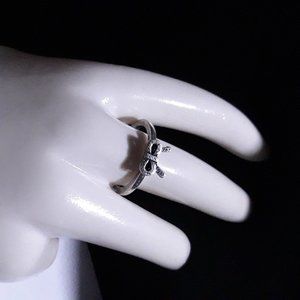 Antique Ribbon Ring Gift Friendship Ring sterling